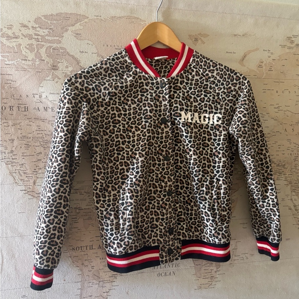 ZARA Kids Leopard Jacket Size 10 “Magic” Graphic